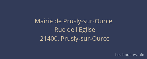 Mairie de Prusly-sur-Ource