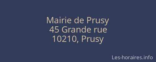 Mairie de Prusy