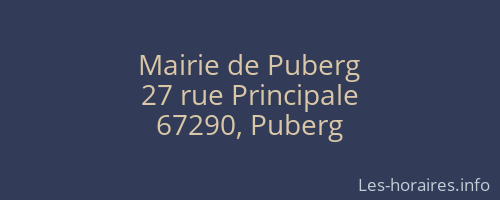 Mairie de Puberg