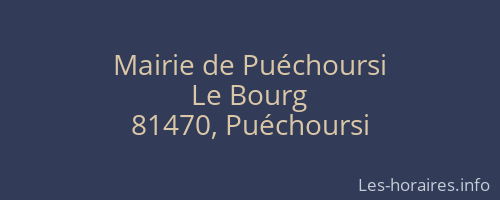 Mairie de Puéchoursi