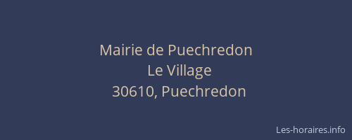 Mairie de Puechredon