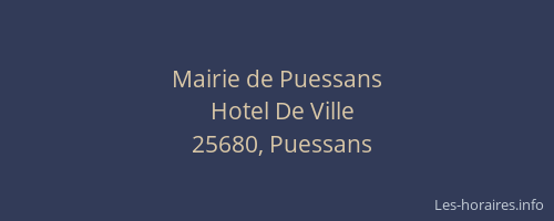 Mairie de Puessans