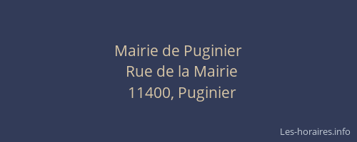 Mairie de Puginier