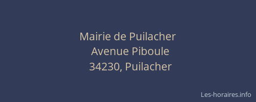 Mairie de Puilacher