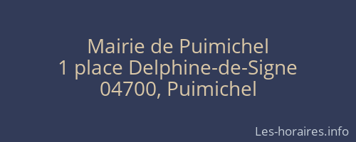 Mairie de Puimichel