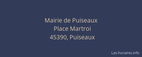 Mairie de Puiseaux