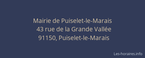 Mairie de Puiselet-le-Marais