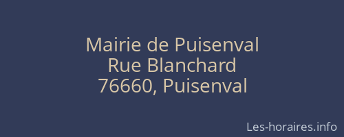 Mairie de Puisenval