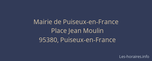 Mairie de Puiseux-en-France