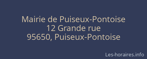 Mairie de Puiseux-Pontoise