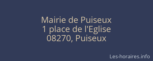 Mairie de Puiseux