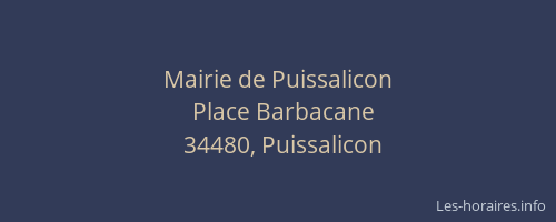 Mairie de Puissalicon