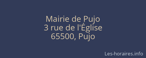 Mairie de Pujo