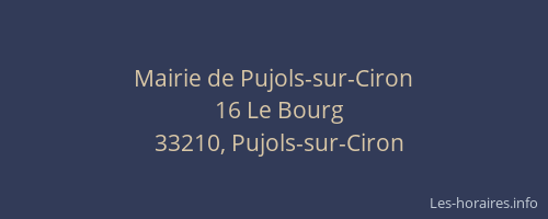 Mairie de Pujols-sur-Ciron