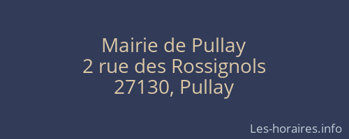 Mairie de Pullay