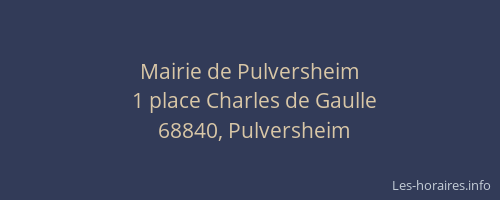 Mairie de Pulversheim