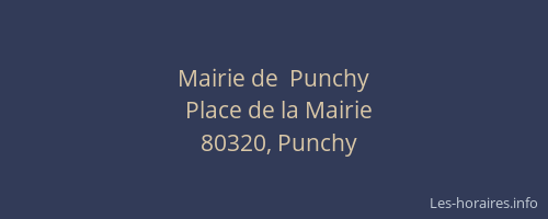 Mairie de  Punchy