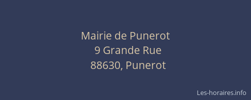 Mairie de Punerot