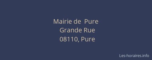 Mairie de  Pure