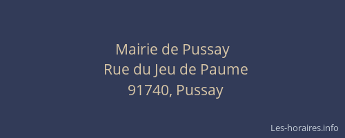 Mairie de Pussay
