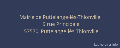 Mairie de Puttelange-l&egrave;s-Thionville