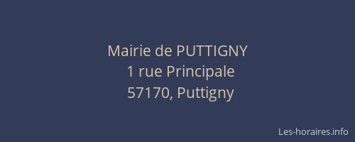 Mairie de PUTTIGNY