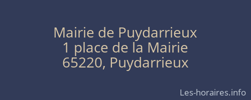 Mairie de Puydarrieux