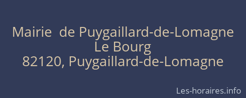 Mairie  de Puygaillard-de-Lomagne