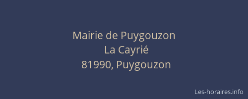 Mairie de Puygouzon