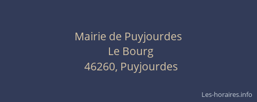 Mairie de Puyjourdes