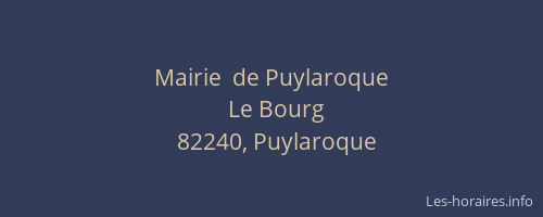 Mairie  de Puylaroque