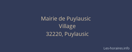 Mairie de Puylausic