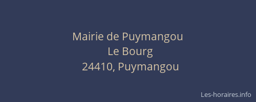 Mairie de Puymangou
