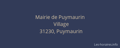 Mairie de Puymaurin
