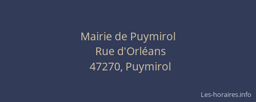 Mairie de Puymirol
