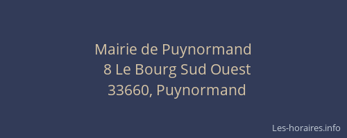 Mairie de Puynormand