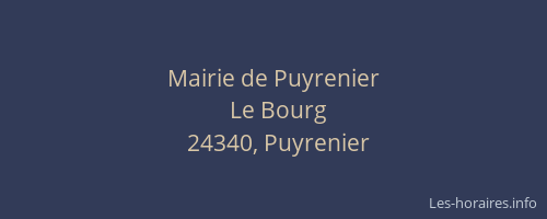Mairie de Puyrenier