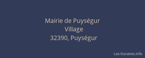 Mairie de Puységur