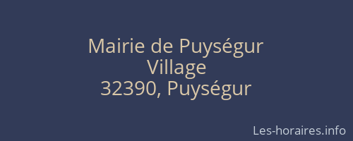Mairie de Puységur