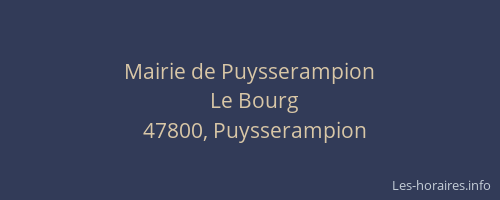 Mairie de Puysserampion