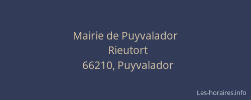 Mairie de Puyvalador