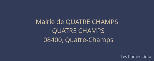 Mairie de QUATRE CHAMPS