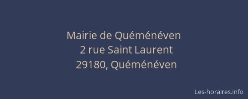 Mairie de Qu&eacute;m&eacute;n&eacute;ven