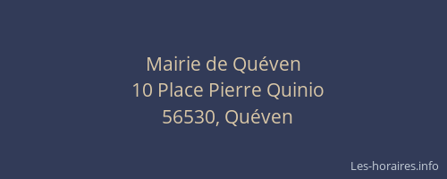 Mairie de Qu&eacute;ven