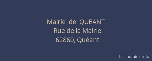 Mairie  de  QUEANT