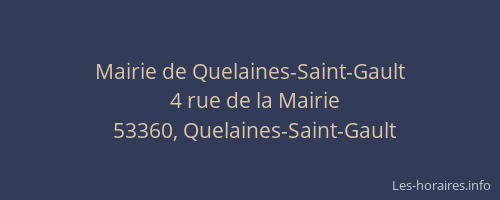 Mairie de Quelaines-Saint-Gault
