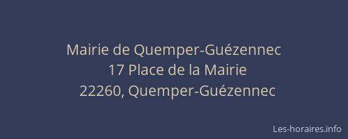 Mairie de Quemper-Gu&eacute;zennec