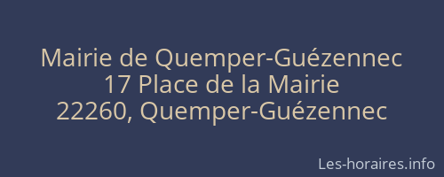 Mairie de Quemper-Guézennec