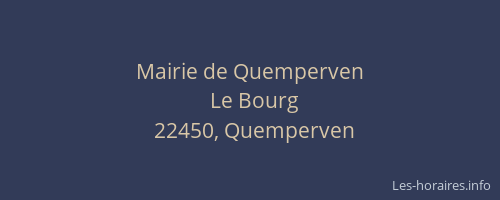 Mairie de Quemperven
