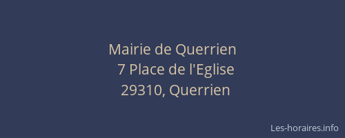 Mairie de Querrien